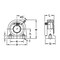 Ami Bearings SINGLE ROW BALL BEARING, 45MM WIDE ACCU-LOC TAPPED BASE PILLOW BLOCK UEPA209 - alternate 3
